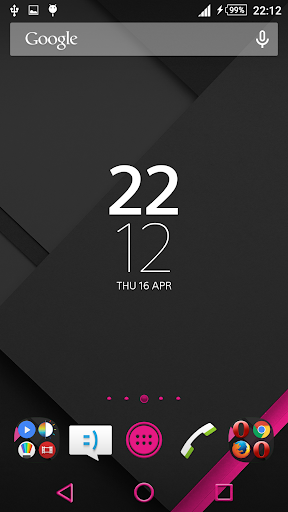 XZ Lollipop Theme PinkOnBlack