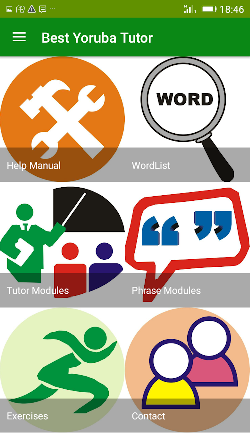 Android application Best Yoruba Tutor screenshort