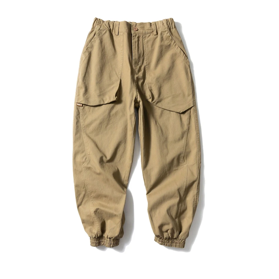 Solid Color Large Pocket Tapered Casual Pants – Offering Everyday Comfort and Style, These Versatile Pants Are Perfect f