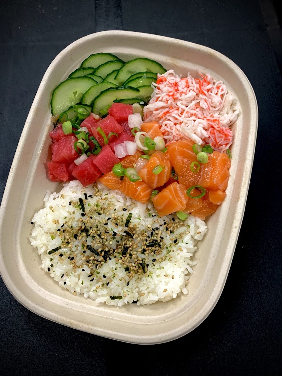 Salmon and tuna bowl