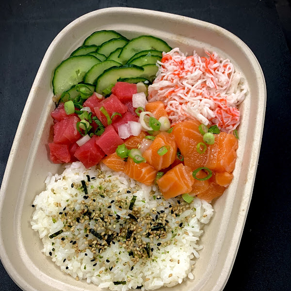 Salmon and tuna bowl