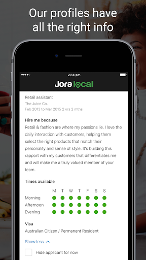 Screenshot Jora Local - Hire Staff & Job 