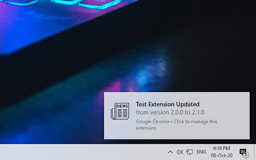 Extensions Update Notifier