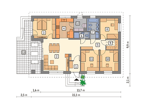 Polecany - M256 - Rzut parteru