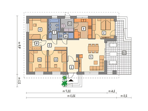 Polecany - M256 - Rzut parteru