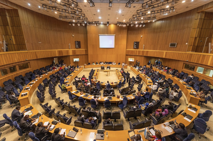 A view of the 27th Ordinary General Assembly of the Organization of African First Ladies for Development (OAFLAD) in Addis Ababa on February 19.