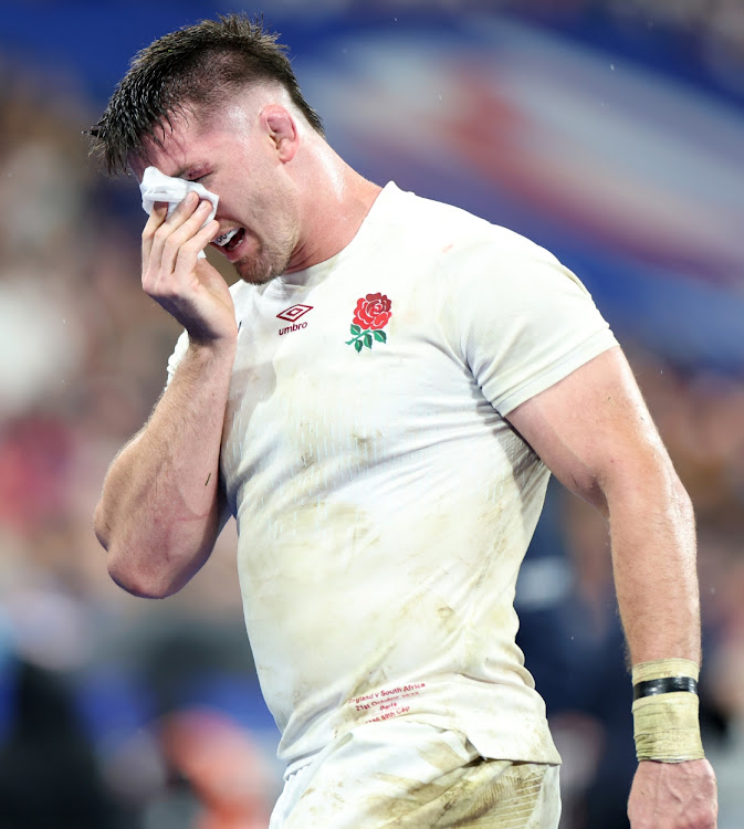 Tom Curry of England during the Rugby World Cup 2023 semi final match between England and South Africa at Stade de France on October 21 2023 in Paris, France. Picture: Steve Haag/Gallo Images