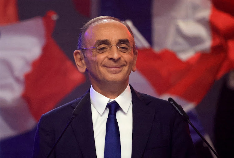 French far-right politician Eric Zemmour holds a campaign rally in Lille, France, on February 5. Picture: PASCAL ROSSIGNOL/REUTERS