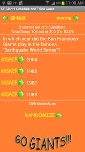 Schedule and Trivia Game for SF Giants fans(圖5)-速報App
