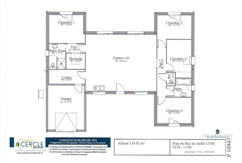  Vente Terrain + Maison - Terrain : 8 000m² - Maison : 110m² à Saint-Gérand-le-Puy (03150) 