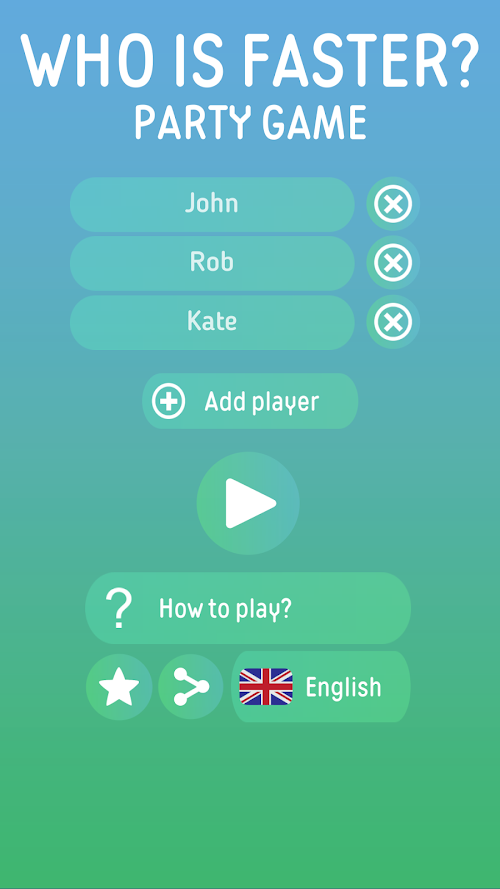 Android application Who is faster? Party game screenshort