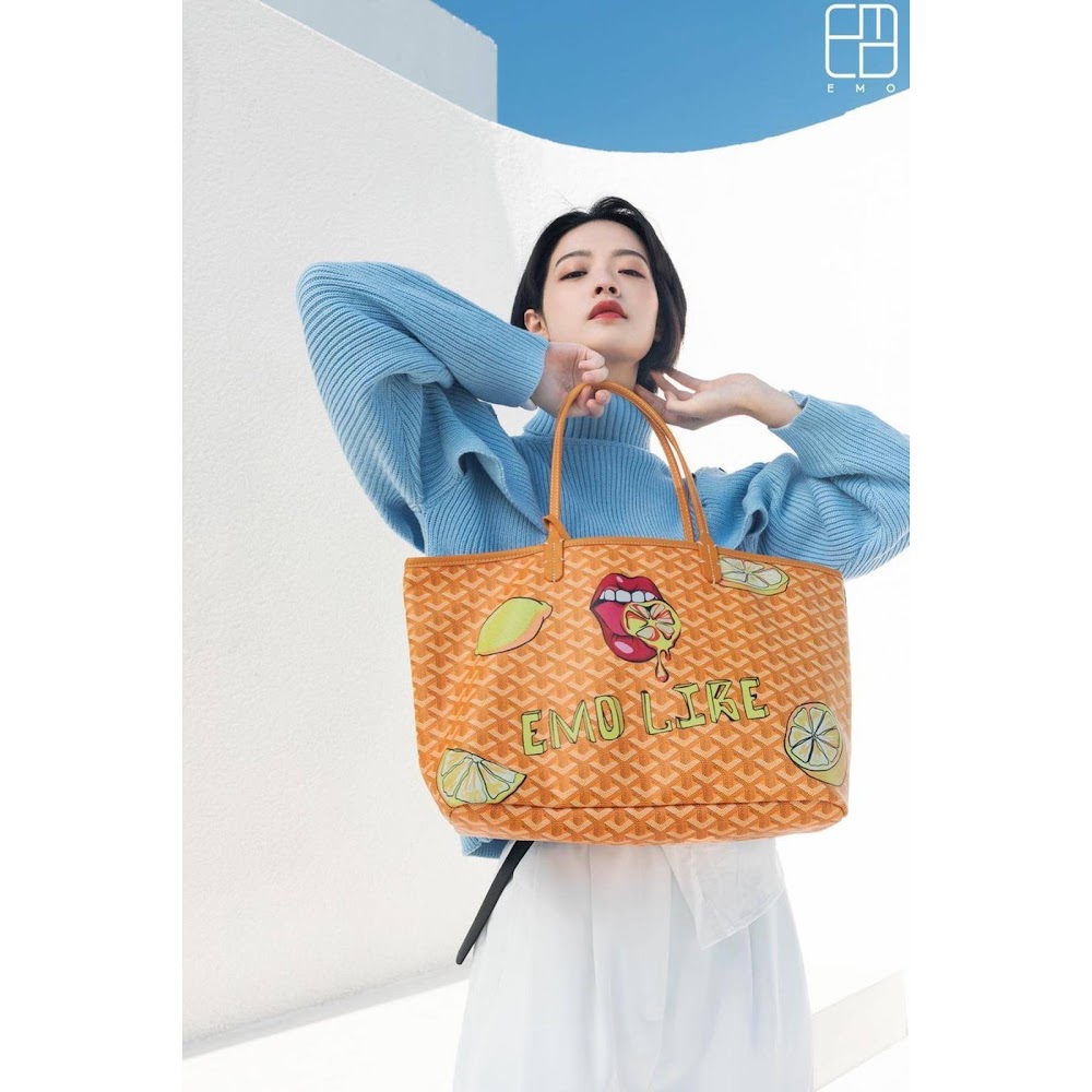 韓國製 新款emo 塗鴉款tote Bag Big Baby大隻b