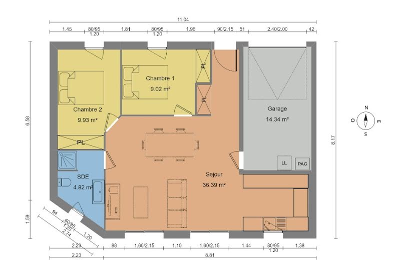  Vente Terrain + Maison - Terrain : 350m² - Maison : 65m² à Cagny (14630) 