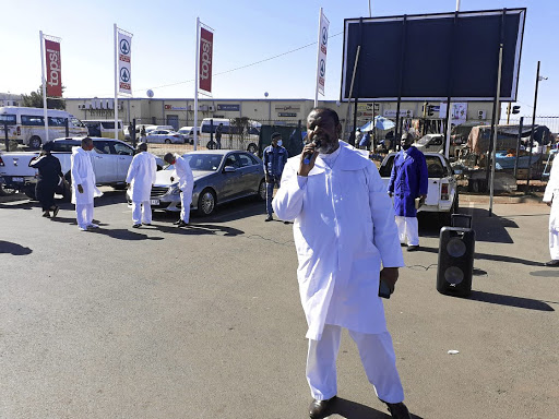 Worshippers are praying for people and the country around Ekurhuleni.