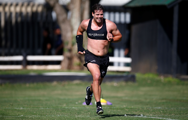 Newly appointed Sharks captain Francois Venter during a training session at Kings Park on May 10 2023.