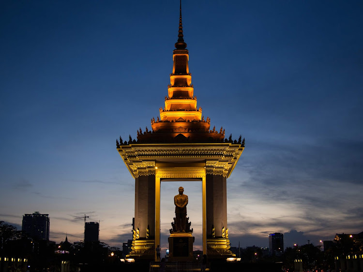 A monument to King Sihanouk of Cambodia. 