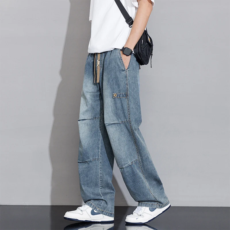 Title 5, Jeans Casuais Versáteis Plus Size Masculinas Co...
