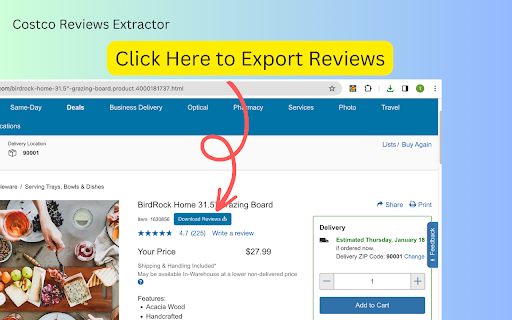 Costco Review Exporter