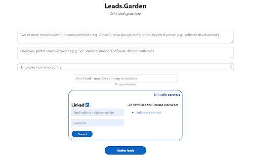 Leads.Garden connect