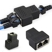 Đầu Chia Cáp Mạng Lan Ethernet Rj45 1 Cổng Ra 2 Cổng Cắm Tiện Dụng