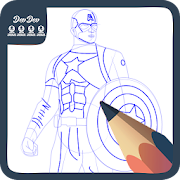 How Draw Captain America  Icon