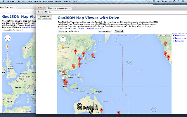 GeoJSON Map Viewer with Drive chrome extension