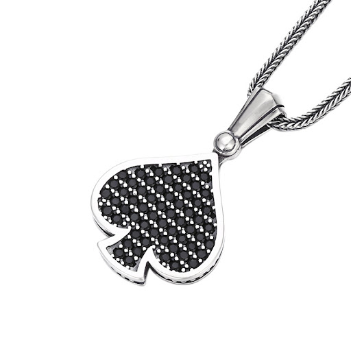 Title 2, Womens 925 Sterling Silver Spade Pendant Styli...