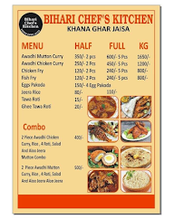 Bihari Chef's Kitchen menu 1