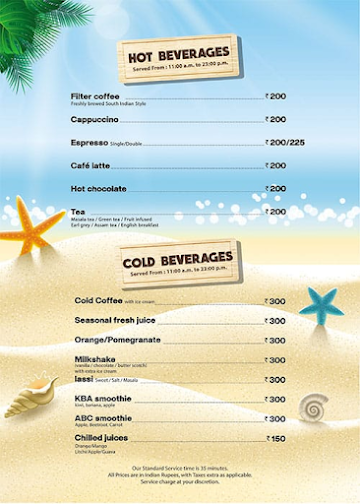 Seacrest Beach Resto & Bar menu 