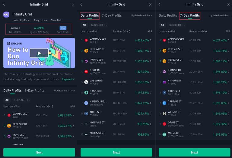 Exploring the Infinity Grid Bot Interface