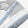 wmns air jordan 1 mid white / wolf gray / aluminum