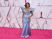 Regina King looked regal in bespoke Louis Vuitton.