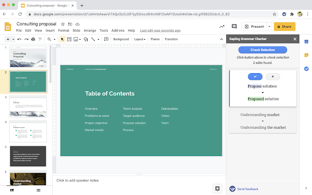 Sapling Grammar Checker and Writing Assistant screenshot 1