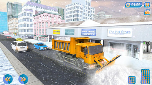 City Snow Blower Truck: Excavator Snow Plow Games