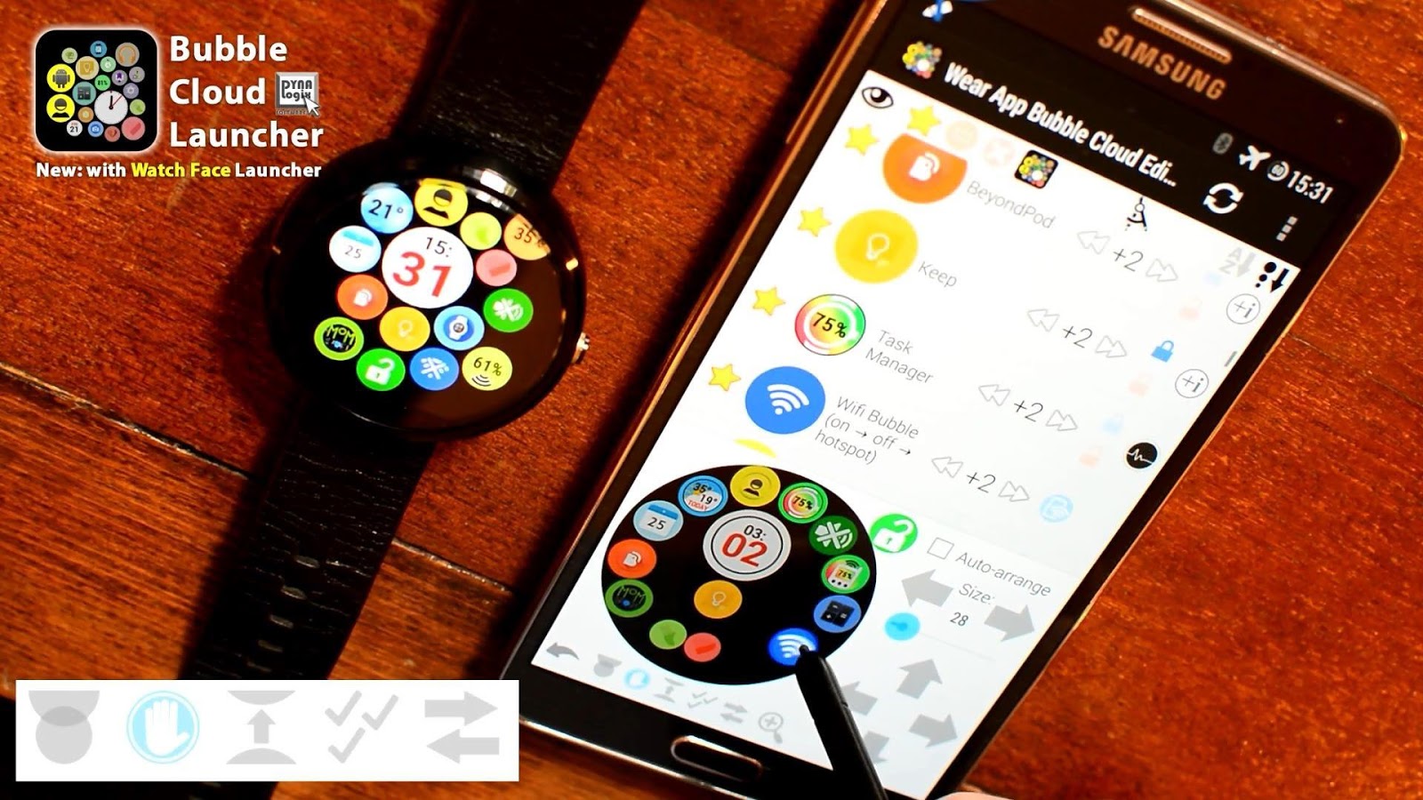   Bubble Widgets + Wear Launcher – Capture d'écran 