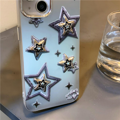 Title 3, Electroplated Three-dimensional Sweet Cool Star...