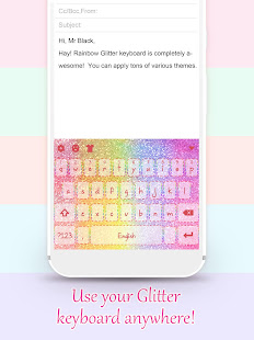 Rainbow Glitter Keyboard Theme for Girls(圖8)-速報App