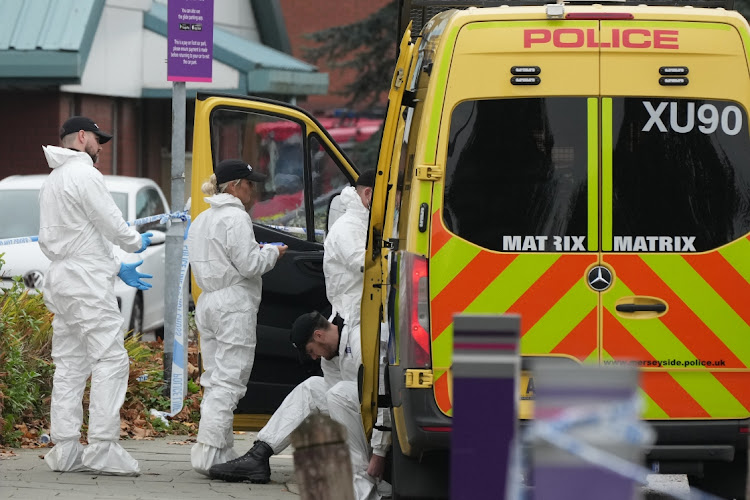 Police and forensic officers in attendance at Liverpool Women’s Hospital on November 15 2021 in Liverpool, England. Picture: GETTY IMAGES/CHRIS FURLONG