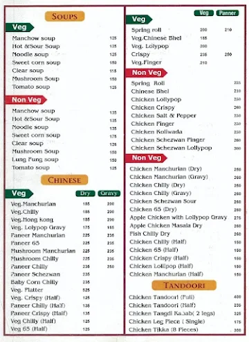 Hotel Sandesh menu 