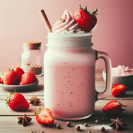 Strawberry Milkshake [450 Ml, 1 Mason Jar]