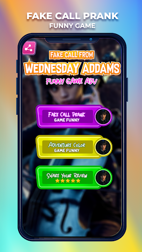 Screenshot Wednesday Addams Game Fakecall