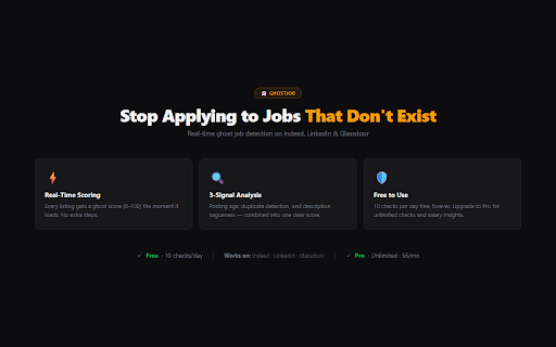 Ghost Job & Fake Listing Detector — GhostJob screenshot 5