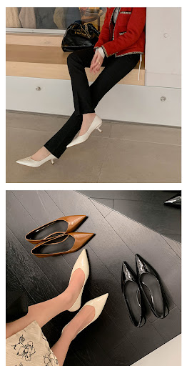 Title 1, Stiletto Heel Pointed Toe V-shaped Mouth Pumps ...