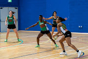 Netball Proteas captain Bongi Msomi (middle) and her team-mates hard at work in Stellenbosch.