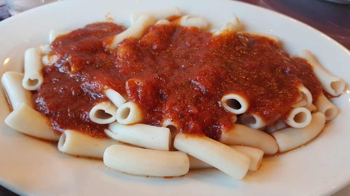 GF penne pasta with marinara sauce