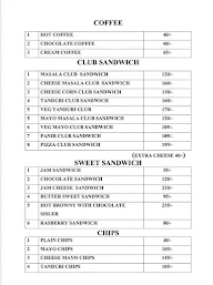 Vini's Baker Stop menu 1