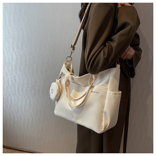 Title 3, Niche Casual Fashion Nylon Canvas Tote Bag For ...