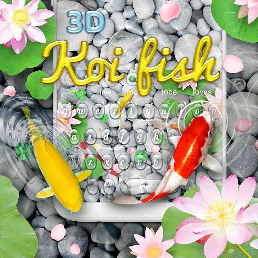 Live  3D Koi Fish Keyboard Theme