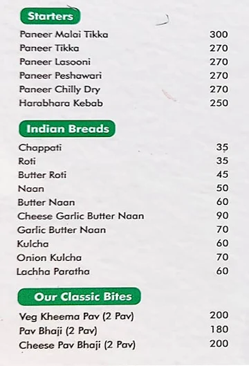 Chota Bite By Goodluck Cafe menu 