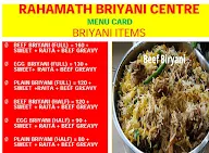 Rawuthar Briyani Center menu 3